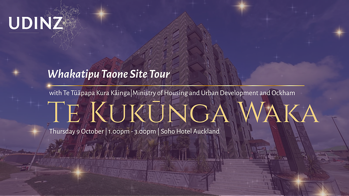 UDINZ Site Tour of Te Kukūnga Waka logo